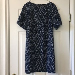 Blue and white banana Republic dress
